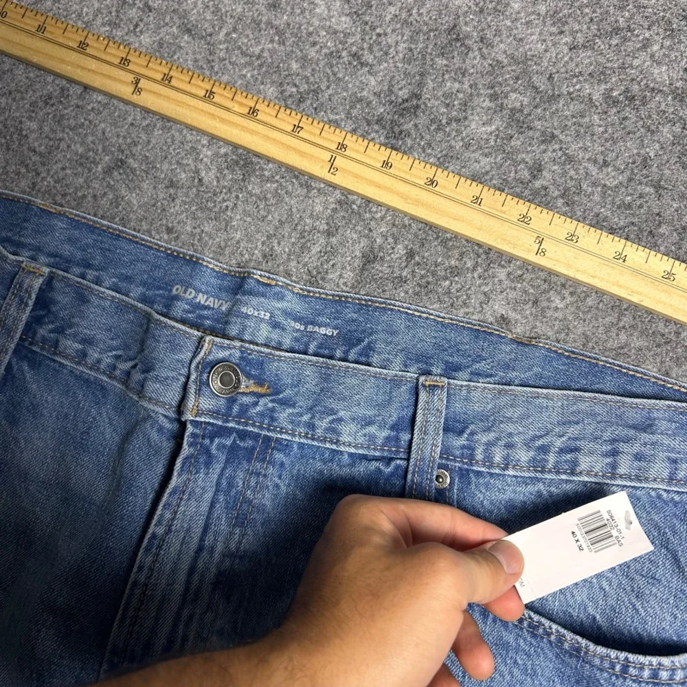 Old Navy 90s Baggy Skater Jeans Blue Wide Leg Denim 40x32